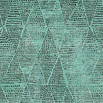 10' X 14' Teal And Charcoal Diamond Washable Area Rug With UV Protection