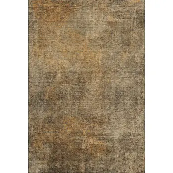 5' X 8' Brown And Beige Abstract Washable Area Rug With UV Protection