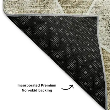 3' X 5' Beige Gray And Ivory Abstract Geometric Washable Area Rug With UV Protection