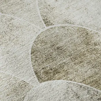 3' X 5' Beige Gray And Ivory Abstract Geometric Washable Area Rug With UV Protection