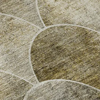 10' X 14' Taupe Gray And Ivory Abstract Geometric Washable Area Rug With UV Protection