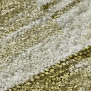 8' X 10' Gold And Ivory Abstract Washable Area Rug With UV Protection