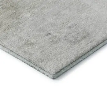 8' X 10' Ivory And Gray Abstract Washable Area Rug With UV Protection