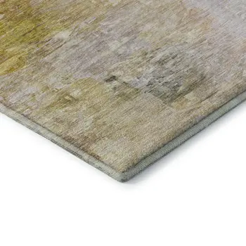 9' X 12' Chili Red And Ivory Abstract Washable Area Rug With UV Protection