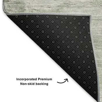 5' X 8' Taupe And Ivory Abstract Washable Area Rug With UV Protection