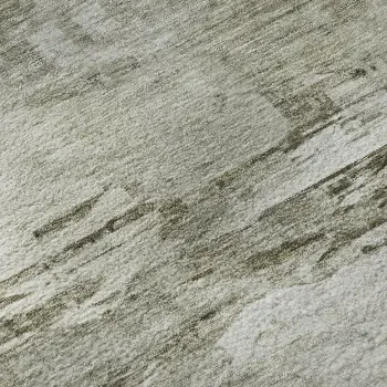 5' X 8' Taupe And Ivory Abstract Washable Area Rug With UV Protection