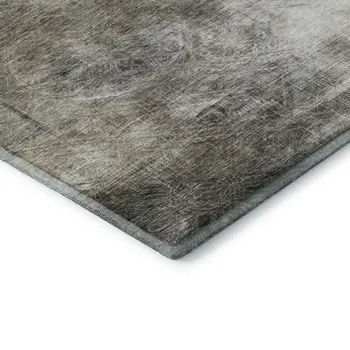 9' X 12' Beige Gray And Ivory Abstract Washable Area Rug With UV Protection