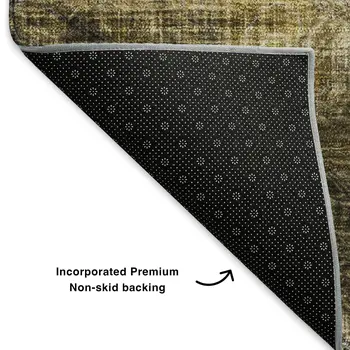 5' X 8' Coffee Gray And Ivory Abstract Washable Area Rug With UV Protection