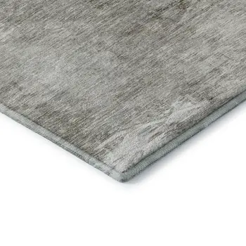 5' X 8' Beige And Ivory Abstract Washable Area Rug With UV Protection