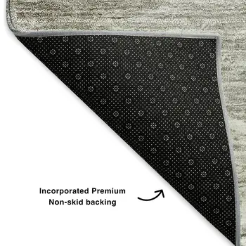 9' X 12' Beige And Ivory Abstract Washable Area Rug With UV Protection