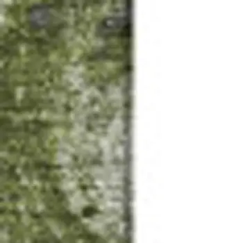 8' X 10' Green Gray And Ivory Abstract Washable Area Rug With UV Protection