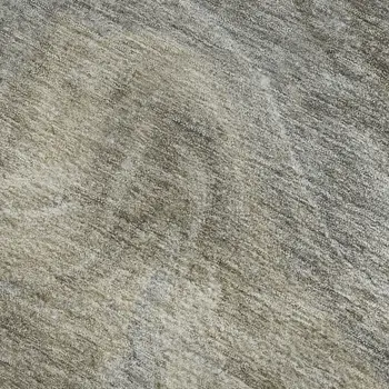 8' X 10' Taupe Gray And Ivory Abstract Washable Area Rug With UV Protection