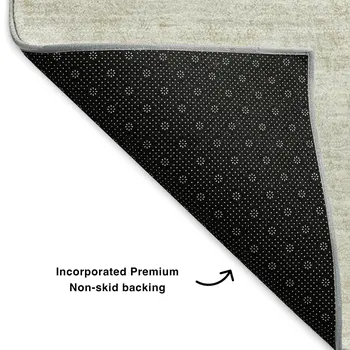 3' X 5' Beige And Ivory Abstract Washable Area Rug With UV Protection