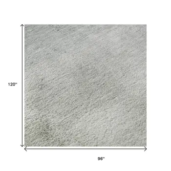 8' X 10' Beige And Ivory Abstract Washable Area Rug With UV Protection