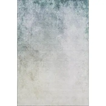 10' X 14' Beige And Ivory Abstract Washable Area Rug With UV Protection