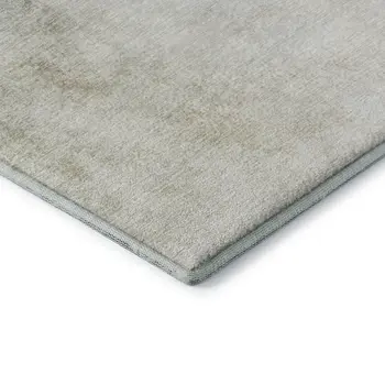 10' X 14' Beige And Ivory Abstract Washable Area Rug With UV Protection