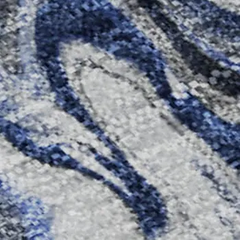 5' X 8' Blue Gray And Ivory Abstract Washable Area Rug With UV Protection