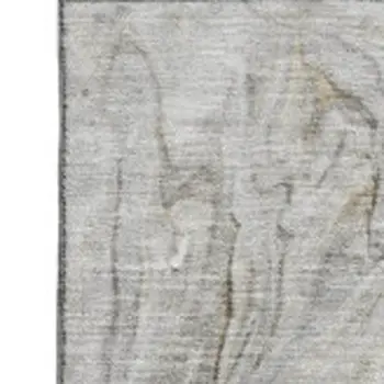 3' X 5' Taupe Gray And Ivory Abstract Washable Area Rug With UV Protection