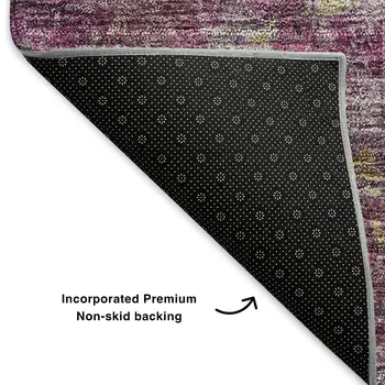 9' X 12' Blush Gray And Ivory Abstract Washable Area Rug With UV Protection