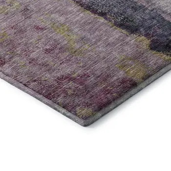 9' X 12' Blush Gray And Ivory Abstract Washable Area Rug With UV Protection