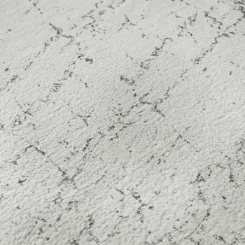9' X 12' Gray And Ivory Abstract Washable Area Rug With UV Protection