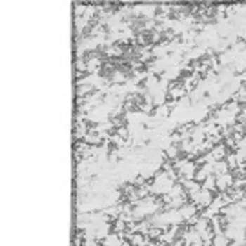 9' X 12' Gray And Ivory Abstract Washable Area Rug With UV Protection