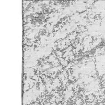 9' X 12' Gray And Ivory Abstract Washable Area Rug With UV Protection