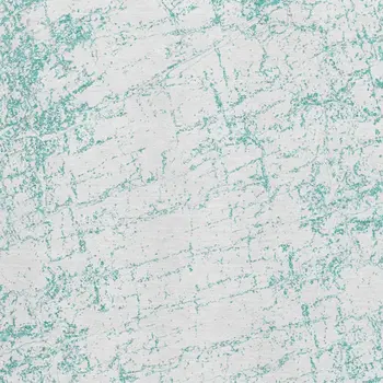 5' X 8' Teal And Ivory Abstract Washable Area Rug With UV Protection