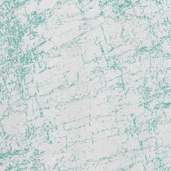 9' X 12' Teal And Ivory Abstract Washable Area Rug With UV Protection