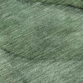 9' X 12' Green And Ivory Abstract Washable Area Rug With UV Protection