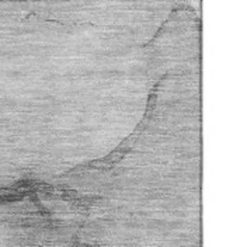 5' X 8' Gray And Ivory Abstract Washable Area Rug With UV Protection