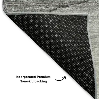 8' X 10' Gray And Ivory Abstract Washable Area Rug With UV Protection