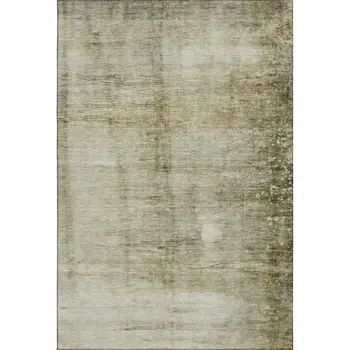 9' X 12' Taupe And Beige Abstract Washable Area Rug With UV Protection