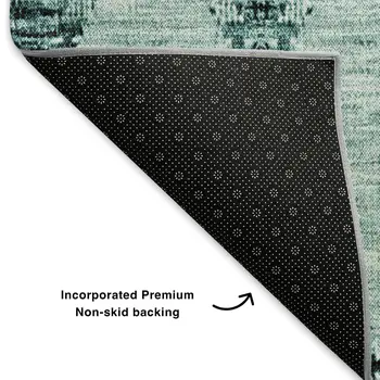 9' X 12' Teal And Ivory Moroccan Washable Area Rug With UV Protection