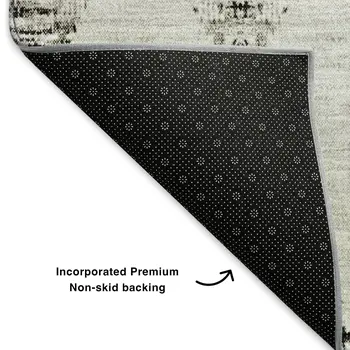 5' X 8' Taupe And Ivory Moroccan Washable Area Rug With UV Protection