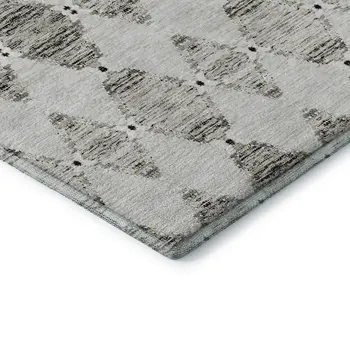 5' X 8' Taupe And Ivory Moroccan Washable Area Rug With UV Protection