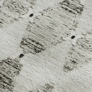 9' X 12' Taupe And Ivory Moroccan Washable Area Rug With UV Protection