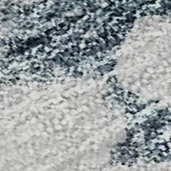 3' X 5' Blue Gold And Ivory Abstract Washable Area Rug With UV Protection