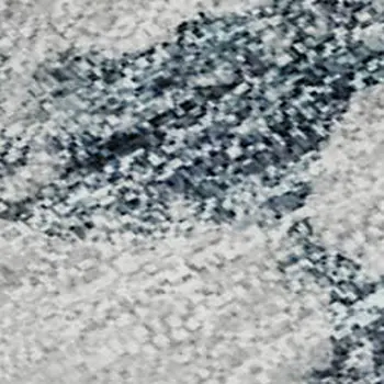 5' X 8' Blue Gold And Ivory Abstract Washable Area Rug With UV Protection