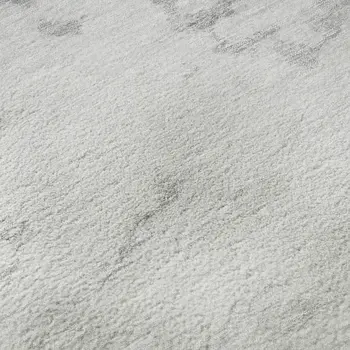 8' X 10' Silver Gold And Ivory Abstract Washable Area Rug With UV Protection