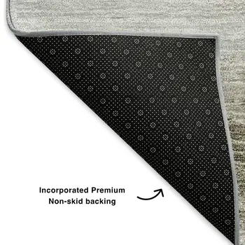8' X 10' Taupe Gold And Ivory Abstract Washable Area Rug With UV Protection