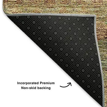 3' X 5' Green And Copper Floral Medallion Washable Area Rug With UV Protection