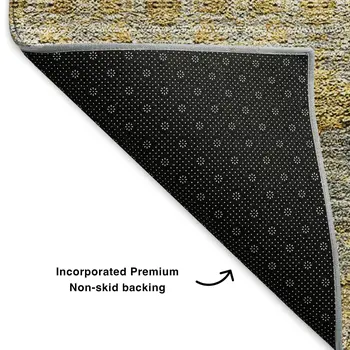 10' X 14' Gold Blue And Ivory Floral Medallion Washable Area Rug With UV Protection