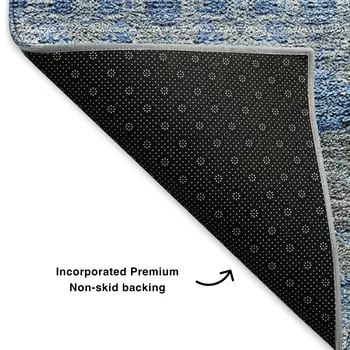 3' X 5' Navy Blue Gray And Ivory Floral Medallion Washable Area Rug With UV Protection