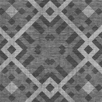 5' X 8' Charcoal And Ivory Geometric Washable Area Rug With UV Protection