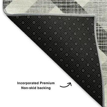 10' X 14' Gray And Ivory Geometric Washable Area Rug With UV Protection