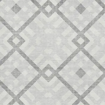9' X 12' Silver And Ivory Geometric Washable Area Rug With UV Protection