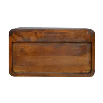 18" Brown Solid Wood One Drawer Floating Nightstand