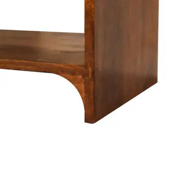 20" Brown Solid Wood One Drawer Nightstand