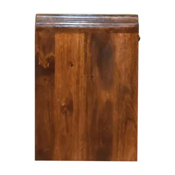 20" Brown Solid Wood One Drawer Nightstand